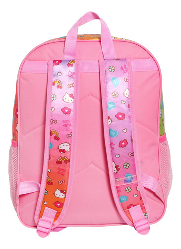 Mochila Escolar Primaria Hello Kitty Con Luces. Rosa Hello Kitty