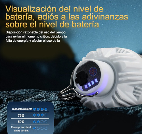 Lámpara Led Solar Portátil Blanca: Recargable Para Jardín