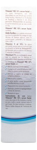 Vitanoin Fec Serum Facial 15% Antiedad Vitamina E Y C 30ml