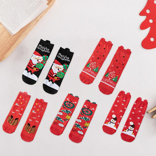Calcetines De Navidad De 4 Estilos Para Mujer, Calcetines