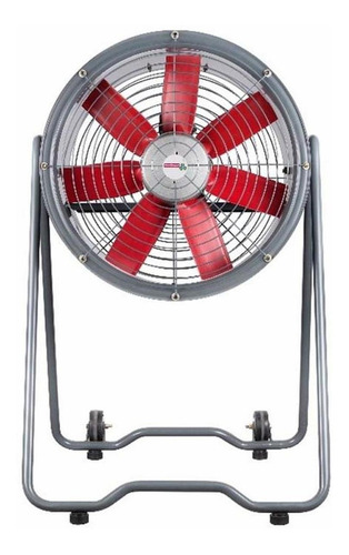 Ventilador piso VentDepot MXEVS-005-3 con 6 palas de Plástico color rojo estructura color gris 127V