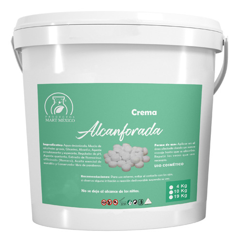 Crema Para Masajes Musculares Alcanforada (4 Kilos)