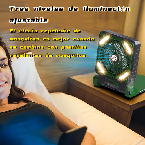 Ventilador Portátil Recargable Solar Para Campamento