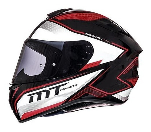 Casco Mt Targo Interact Ece Dot Rojo Perla Integral