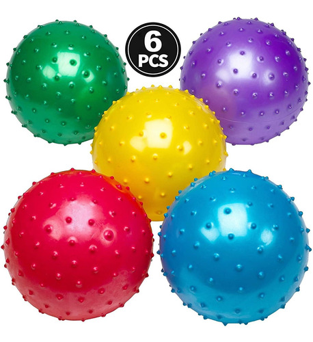 Bolas De Knobby - Paquete De 6 Bolas Sensoriales De 7.0 En Y
