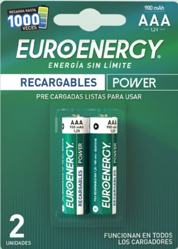 Imagen 2 de 3 de Cargador De Pilas Usb +4 Pilas 900mah Aaa