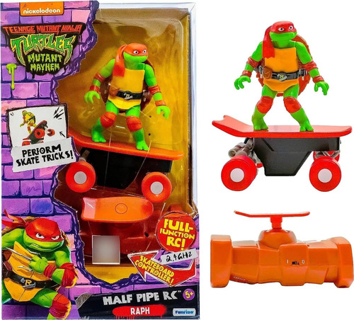 Tortugas Ninja Figura 8 Cm Half Pipe Skate R/c 71051