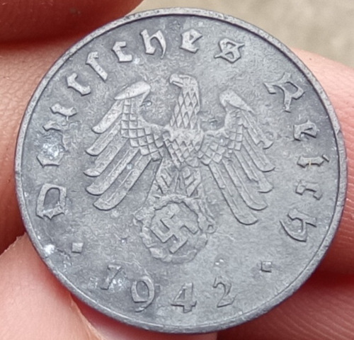 Monedas Alemania Segunda Guerra Mundial 10 Pfening 1942 A
