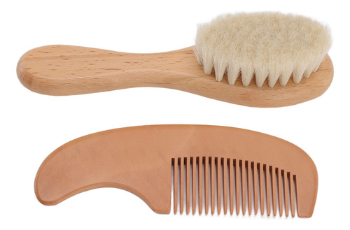 Conjunto De Escovas E Pentes De Cabelo Para Bebês Em Madeira