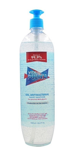 Gel Antibacterial  Vita Pulita - 1 Litro - mL a $23