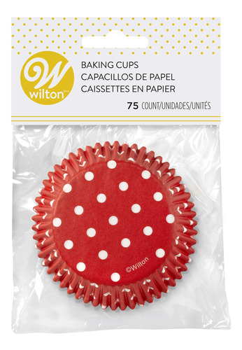 Wilton Tazas Para Hornear Standard Dots Red 75 Pieza