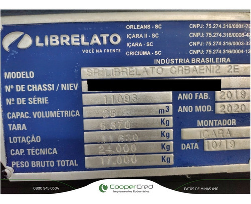 Imagem 16 de 17 de Bicaçamba Librelato 19/20 28m³ Padrão Coamo A Venda