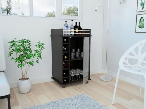 Mueble Bar Dukat, Wengue Y Negro