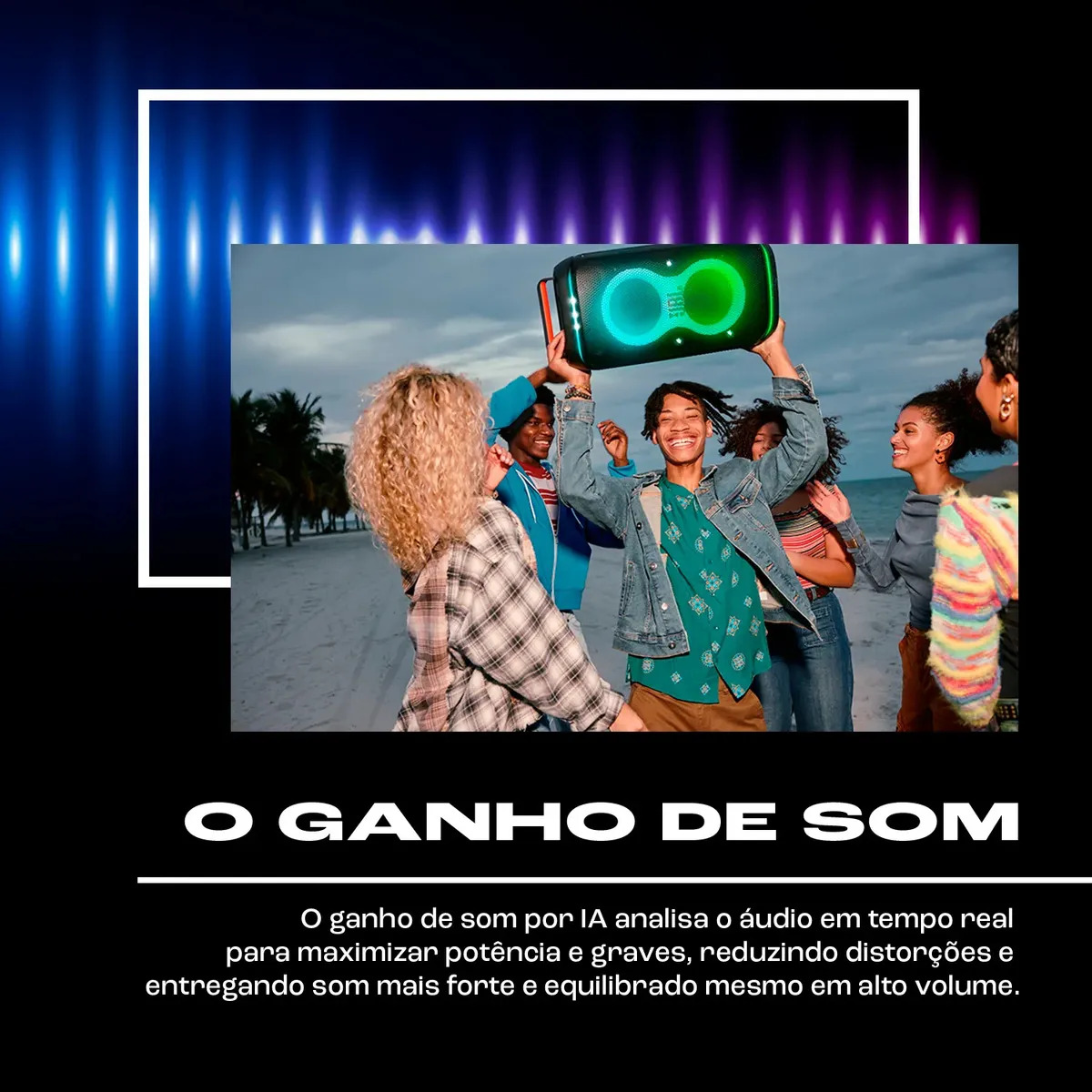 Caixa de Som JBL PartyBox Club 120 Bluetooth 160W
