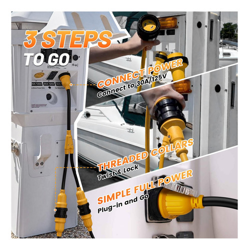 Adaptador Divisor Elétrico Mecmo Nema L5-30p Para 2 L5-30r