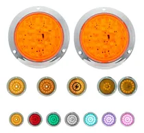 Comprar Par Plafon 24 Led Redondo Camion Cuarto Estrobo Stop 12-24vf