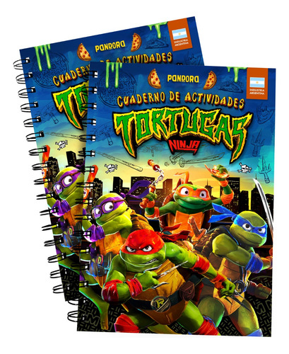 Tortugas Ninja Cuaderno De Actividades Colorear Dibujo Tmnt