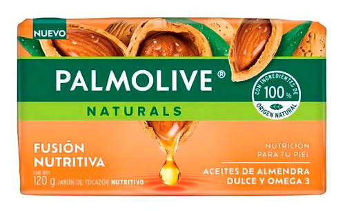 Jabón Palmolive Aceites De Almendras Dulce Y Omega 3 120g