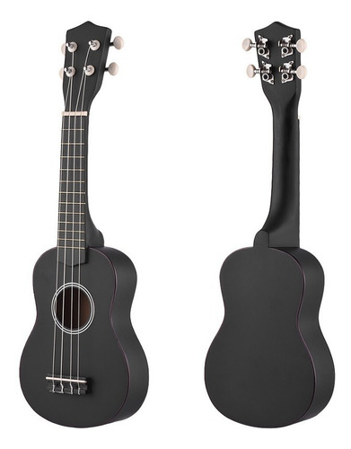 Ukelele Acústico Soprano, 21 In, Color Negro