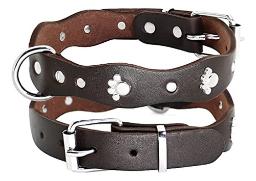 Pet Artista Collar De Perros De Lujo De Cuero Genuino Shfrm