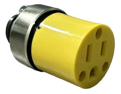 Tomacorriente Hembra Con Tierra Amarillo 15 Amp Vert