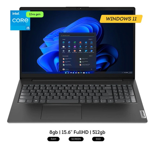 Notebook Lenovo V15 G3 Core I5-1235u 512gb Ssd 8gb 15.6 Fhd