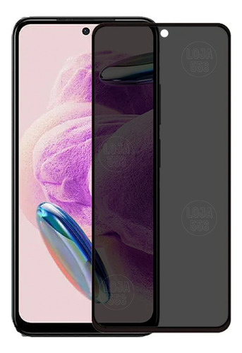 Película Vidro 3d Privacidade Para Xiaomi Redmi Note 12s 4g