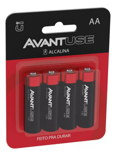 Kit De Pilhas Alcalinas Aa Com 4 Unidades 1.5v Avant