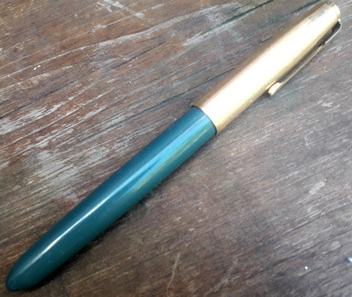 Parker 51 Gold Filled 12 K Celeste Grisaceo