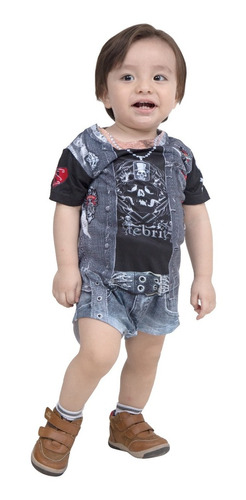 Disfraz Para Bebé Metalhead Rockero 3d Halloween O Fiesta