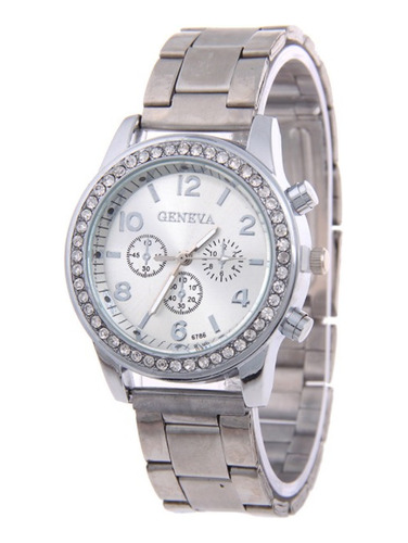 Reloj Dama Geneva Diamante Vintage Diseño Elegante Mujer