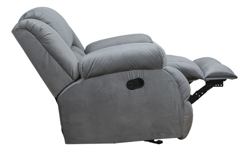 Sofá Reclinable Karla Con 3 Ajustes De Posiciones Color Gris