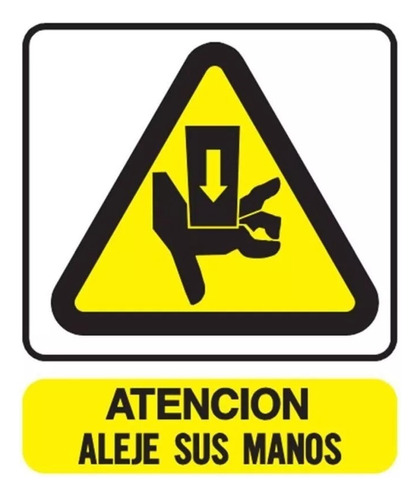 Cartel Atención Aleje Sus Manos 22x26 Cm Señalización