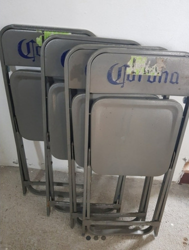 Sillas Metálicas De Corona Plegables Paquete De 4