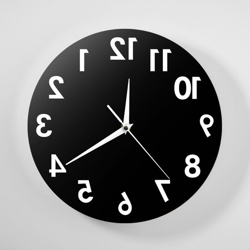 Reloj De Pared M Reverse Clock 5005 Para Sala De Estar, Deco