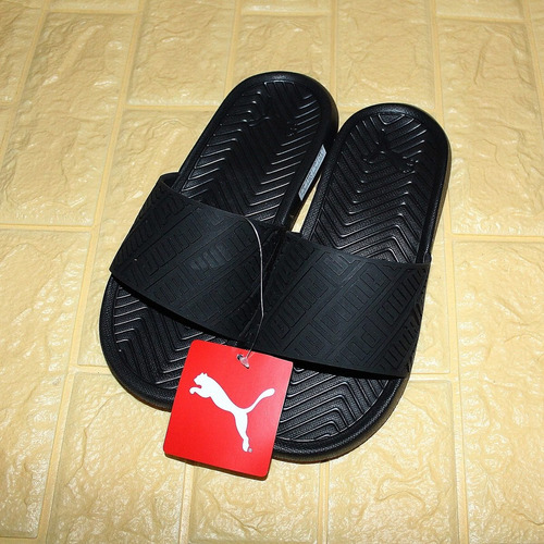 chinelo slide puma popcat preto