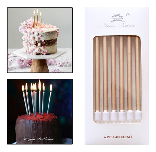 4 Paquete De 3-6 Velas De Cumpleaños, Adornos Para 4 Piezas