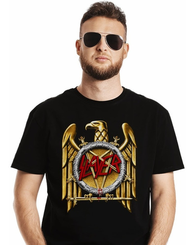 Polera Slayer Aguila Dorada Metal Impresión Directa