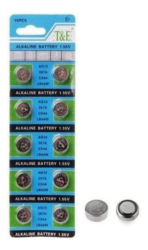 Pila Alkalina Lr44 Ag13 Relojes Auriculares Etc. X 2