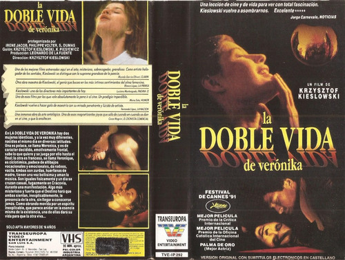 La Doble Vida De Veronika Vhs Irène Jacob 1991