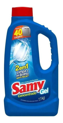 Detergente Lava Louças Samy Concentrado Em Gel 2em1 1,1l