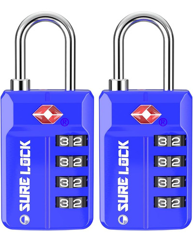 Candados Para Equipaje De Combinacion Sure Lock Pack De 2