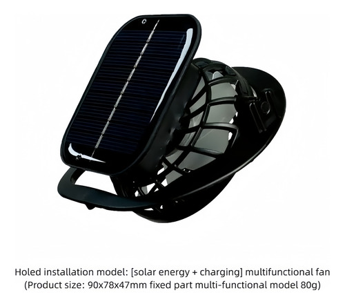 Sombrero Solar Con Ventilador Recargable