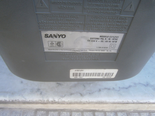 Tv 21 Sanyo Flat Plano Estereo Modelo C21lf41 (Usado)