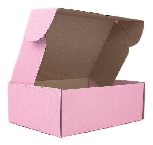 50 Mailbox 20x30x10 Caja De Envios Carton Color Rosa