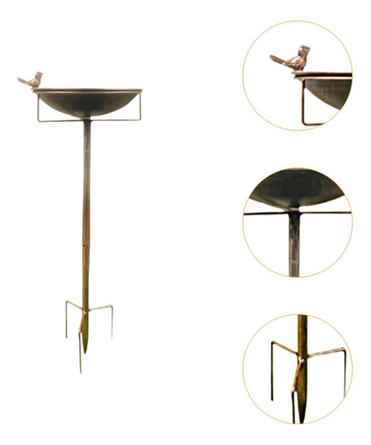 Bath De Aves Alimentador De Aves 4 Prong Garden Decoración