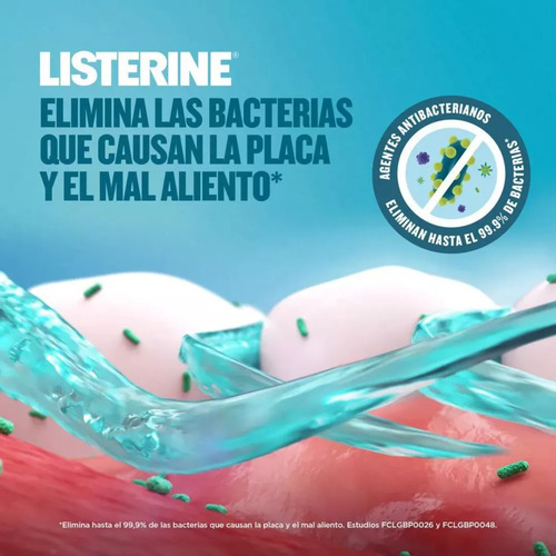 Enjuague Bucal Cool Mint 3 piezas de 1L C/U Listerine