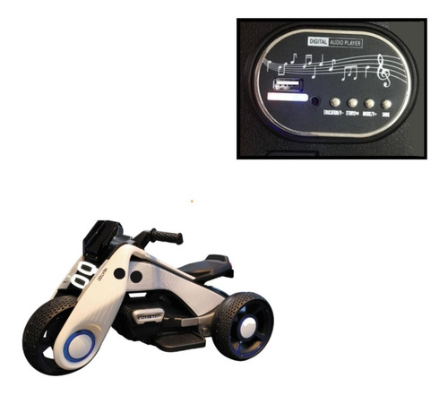 Mini Moto Elétrica Infantil Bateria 6v Importway Luzes Som Cor Branco Voltagem do carregador 110V/220V