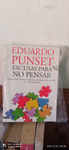 Libro Escusas Para No Pensar. Eduardo Punset