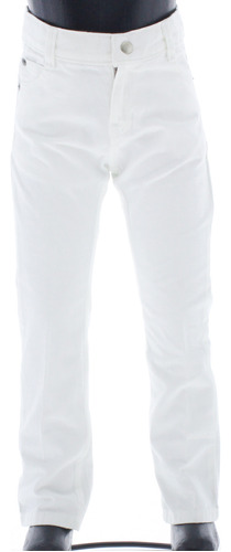Pantalon Jeans Gabardina Para Niño Color Blanco 2 A 18 Años